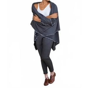 NEW BUKI blanket in charcoal grey